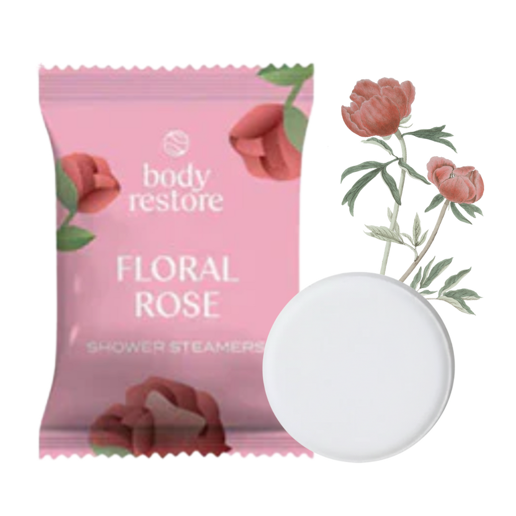 Pastille de douche parfumée à la rose florale