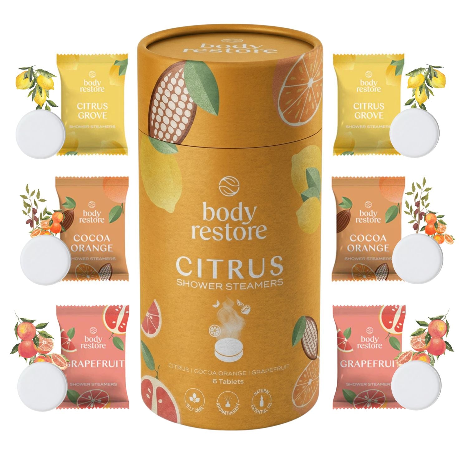 Pastilles de douche Citrus Mix - Coffret cadeau 6 pièces
