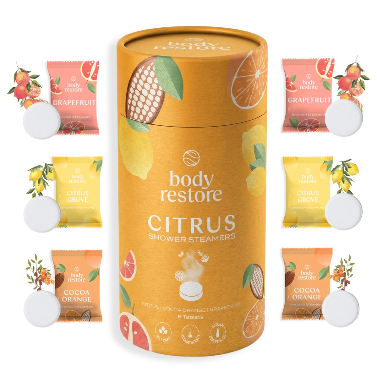 Pastilles de douche Citrus Mix - Coffret cadeau 6 pièces