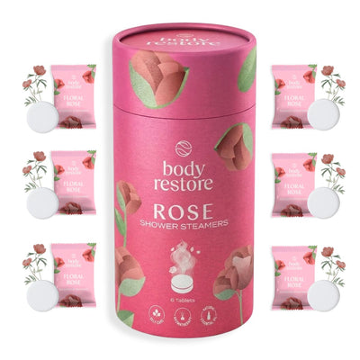 Pastilles de douche parfum rose florale - Coffret cadeau 6 pièces