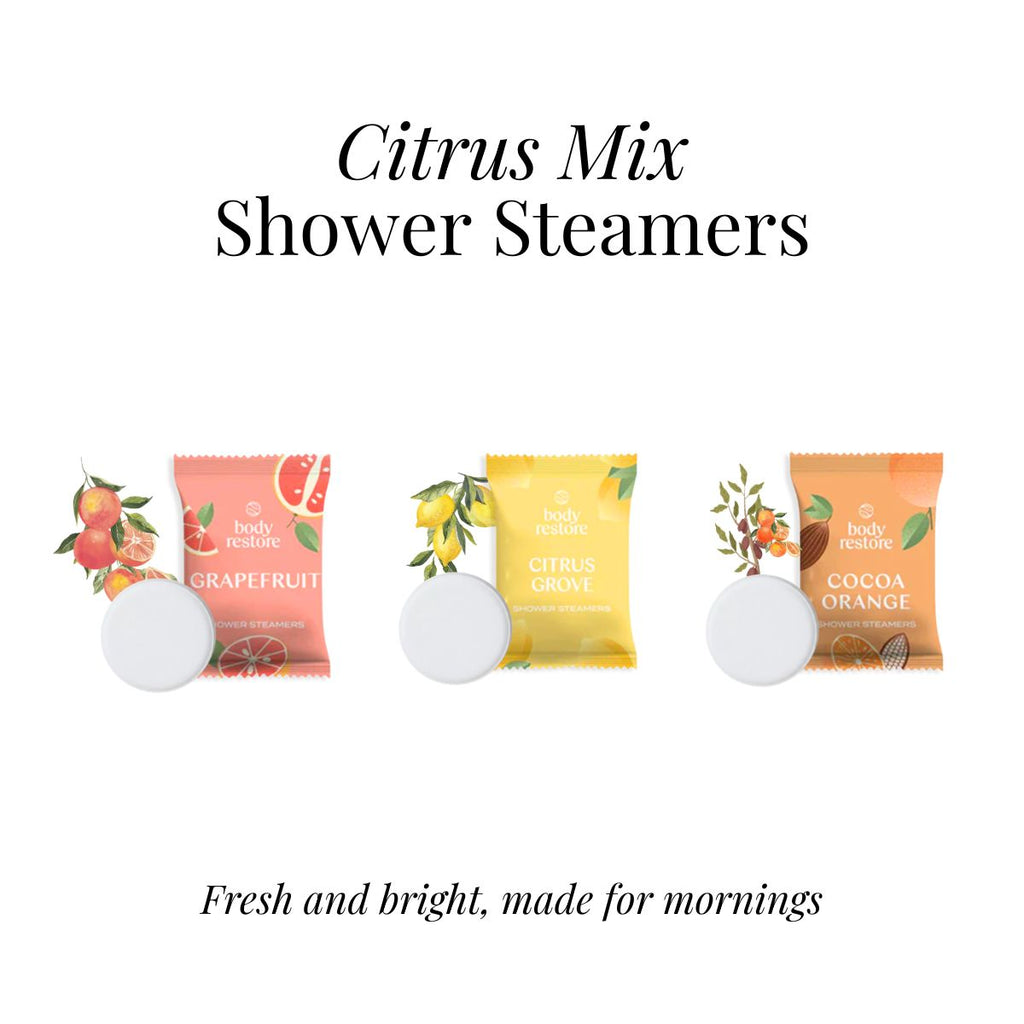 Pastilles effervescentes pour douche aux agrumes - lot de 15