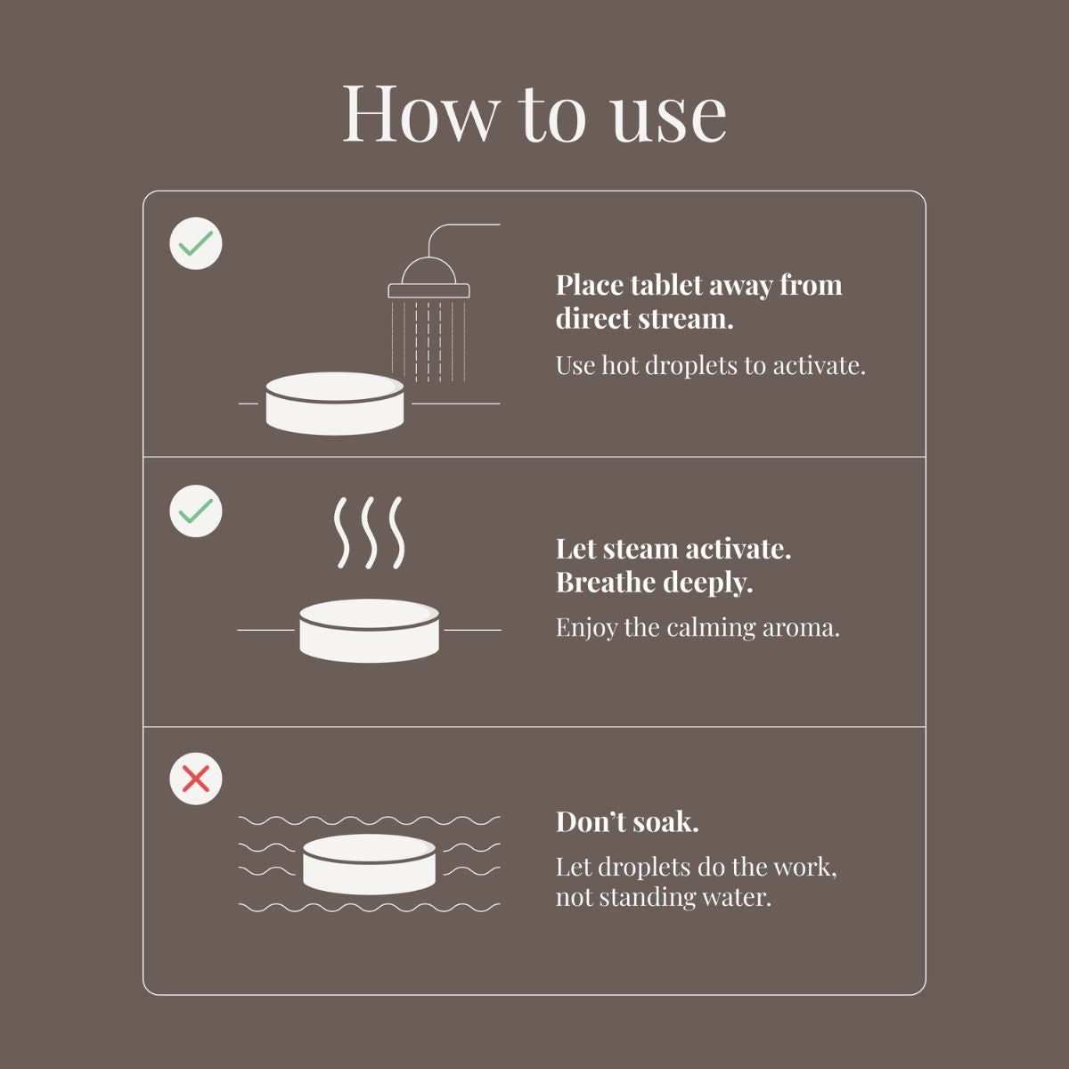 Pastilles de douche à l'eucalyptus - Lot de 15