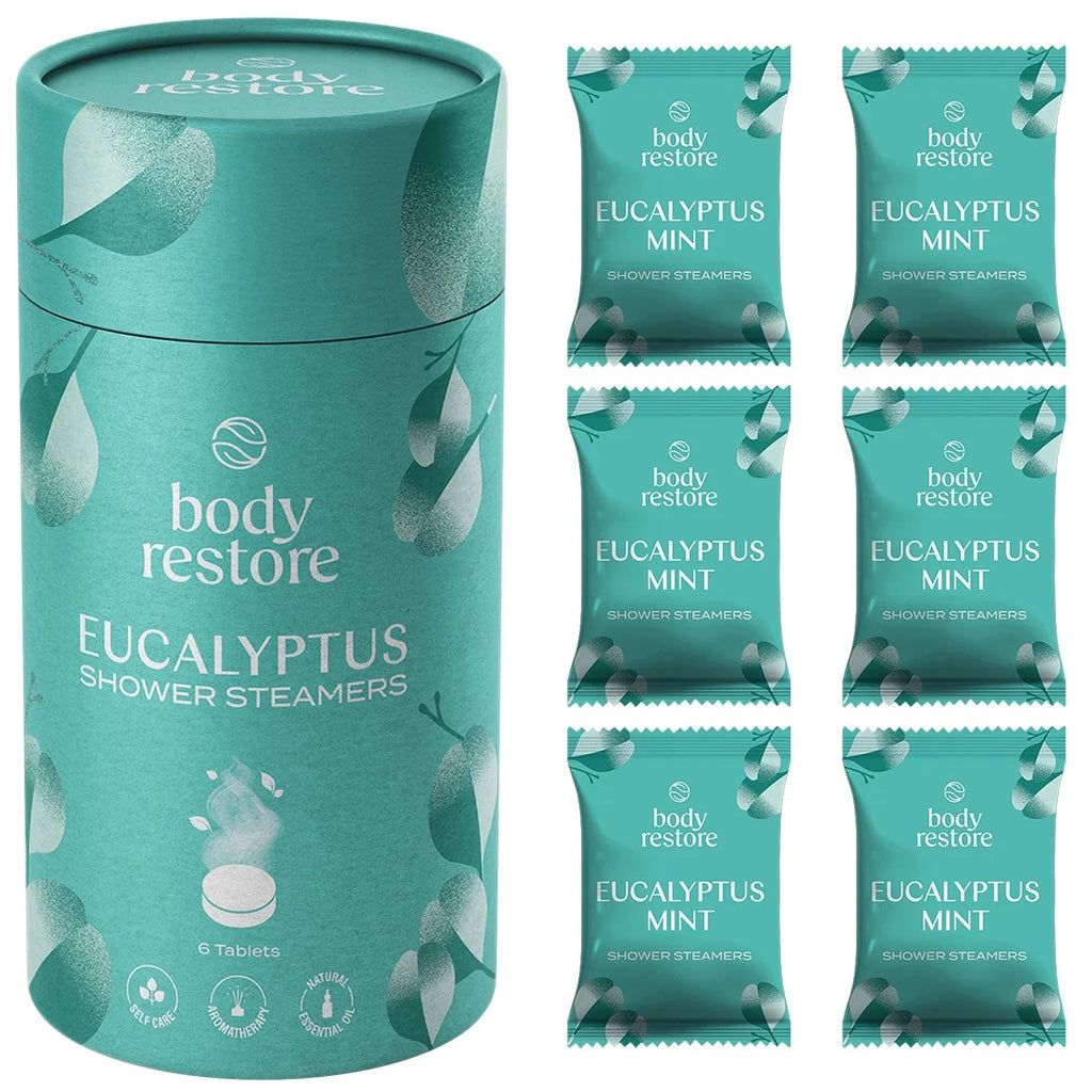 Pastilles effervescentes pour douche à l'eucalyptus - Coffret cadeau 6 pièces