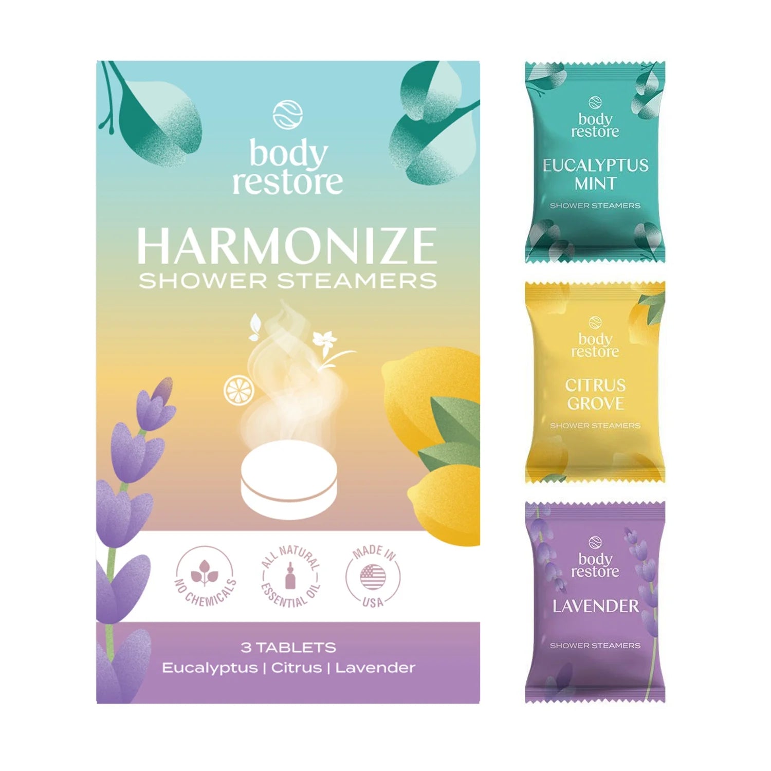 Pastilles de Douche Harmonize (lot de 3)