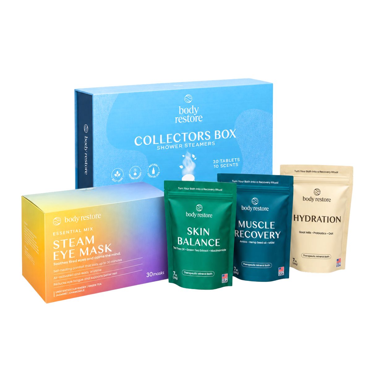 Complete Self-Care Bundel - Shower Steamers, Oogmaskers & Badzout