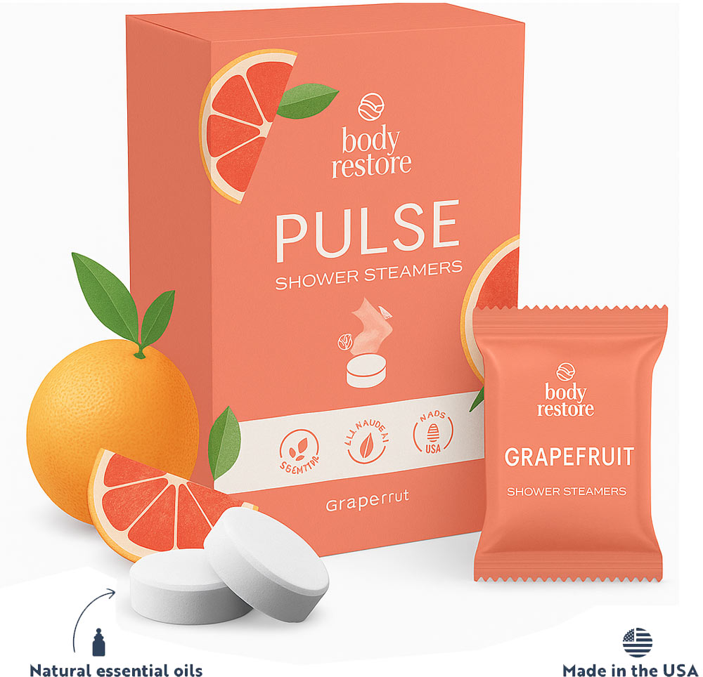 Pastilles effervescentes pour douche au pamplemousse (lot de 3)