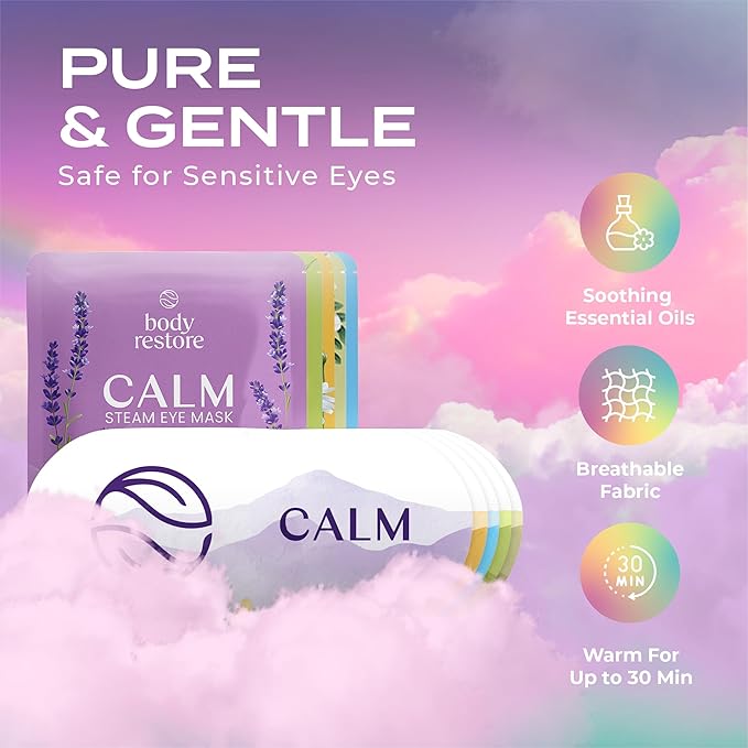 Variété de masques oculaires à vapeur - lot de 5