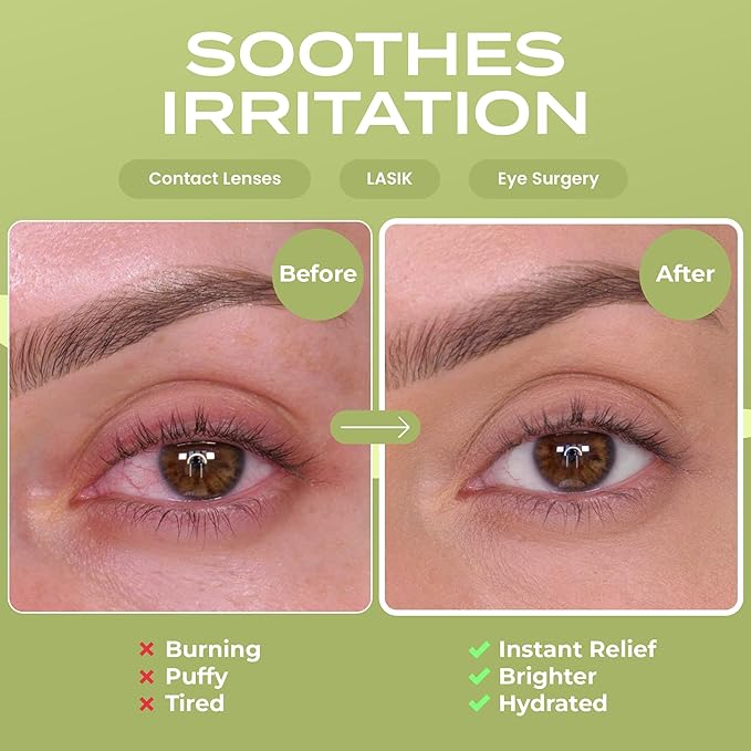 Masques pour les yeux à la vapeur de thé vert - Lot de 5