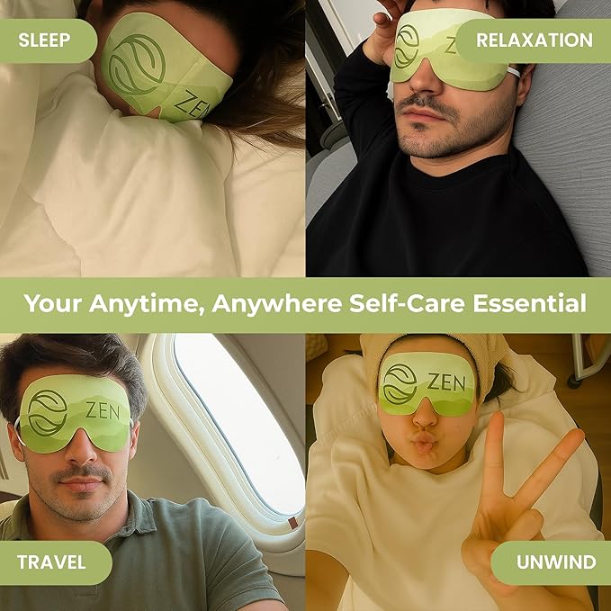 Masques pour les yeux à la vapeur de thé vert - Lot de 5