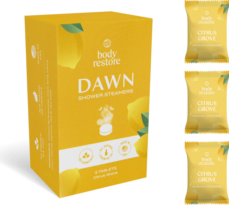 Pastilles effervescentes pour douche aux agrumes (lot de 3)