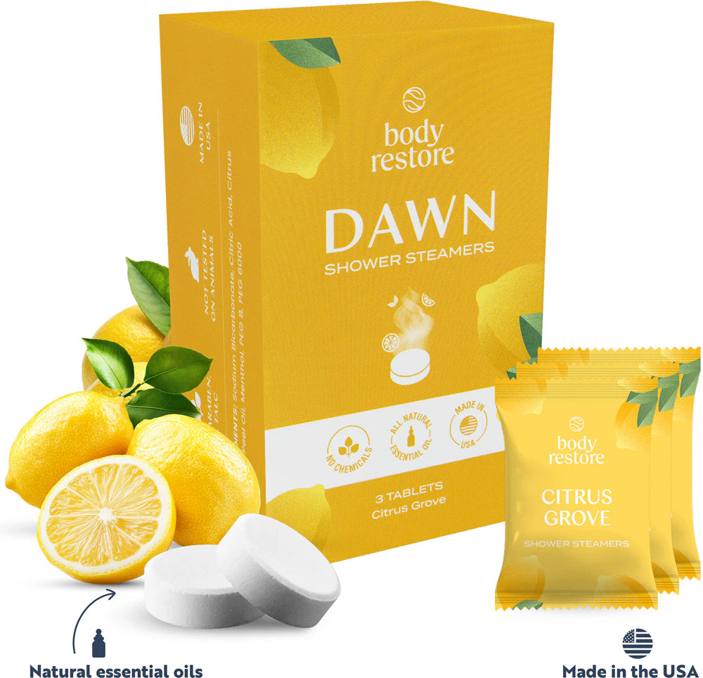 Pastilles effervescentes pour douche aux agrumes (lot de 3)