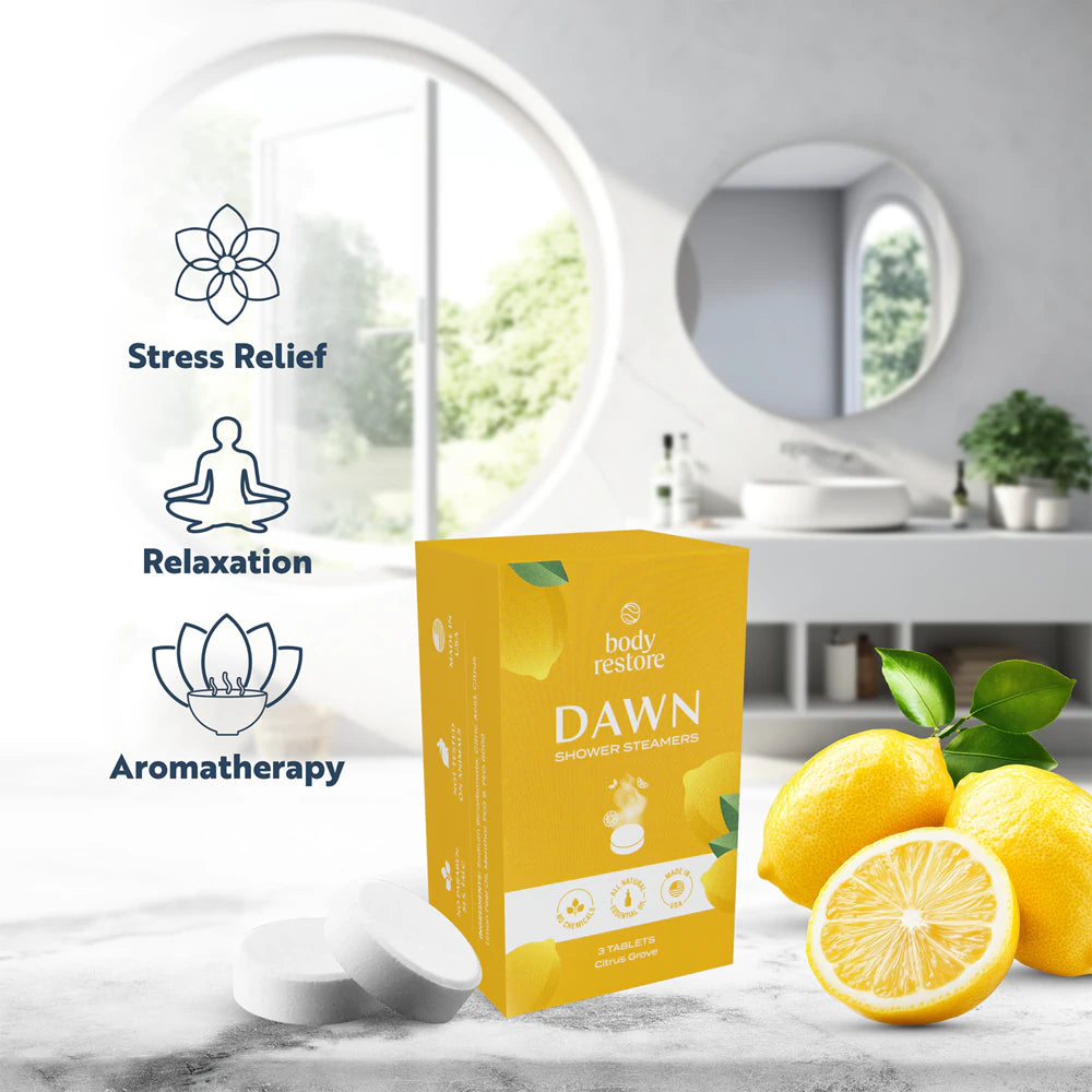 Pastilles effervescentes pour douche aux agrumes (lot de 3)