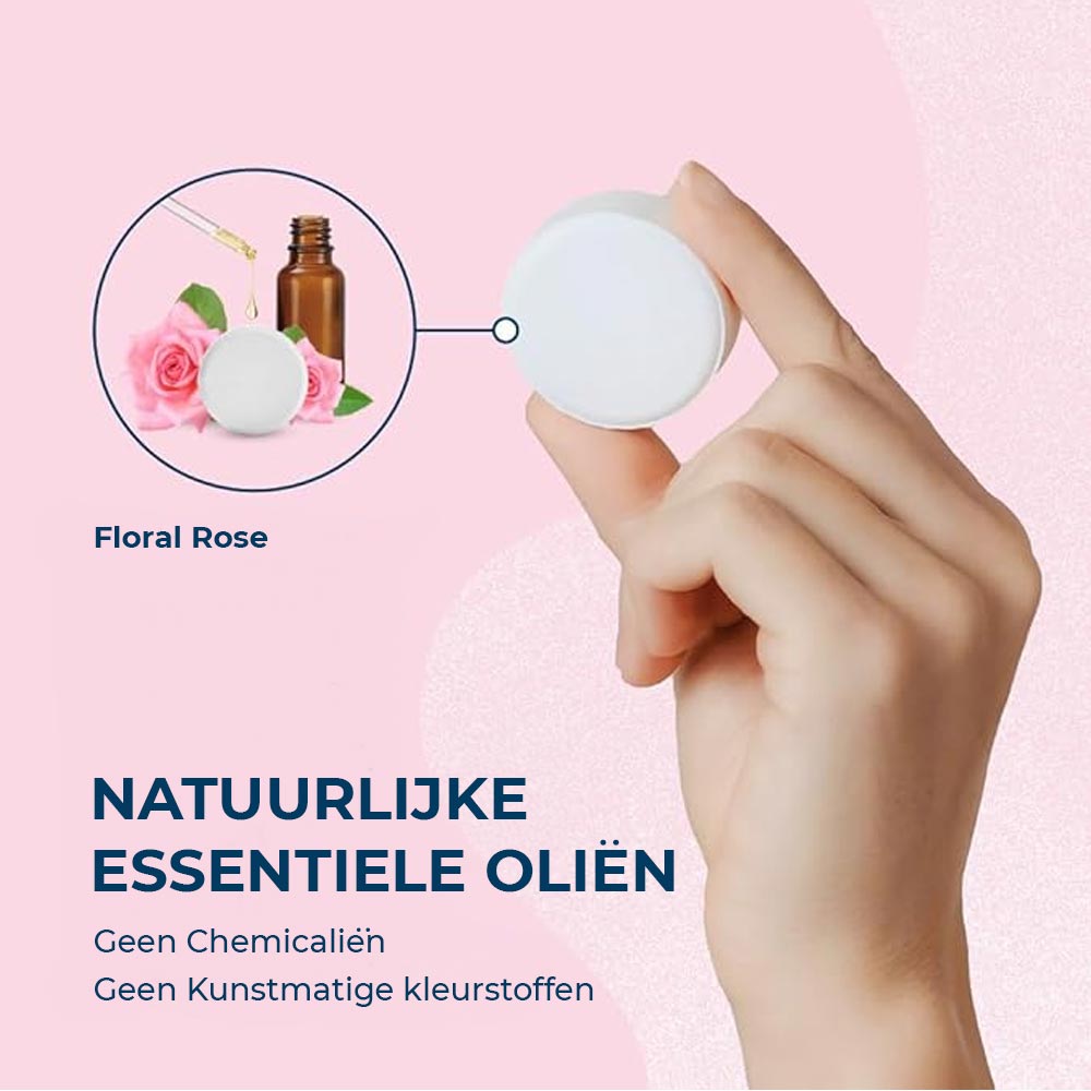 Pastille de douche parfumée à la rose florale