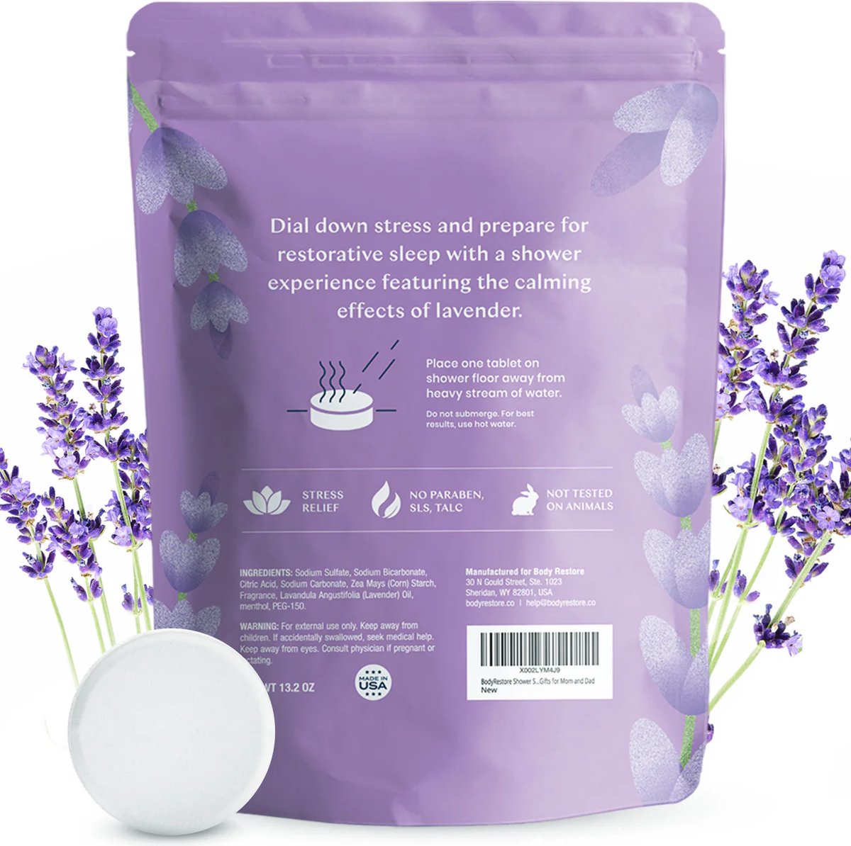 Pastilles de douche Lavande - Lot de 15
